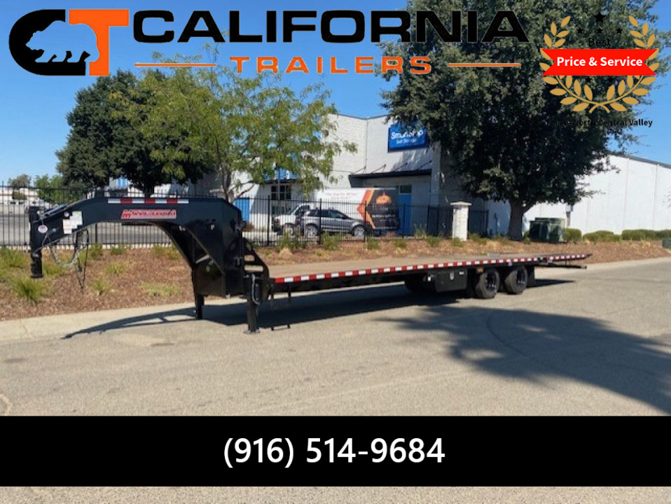 New 2025 Midsota 102 x 36 FBHB36 25.9K Gooseneck 10FT Hydraulic Tail Flatbed Trailer
