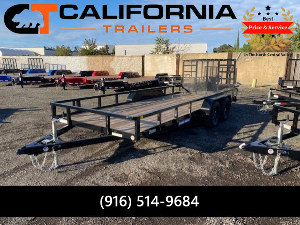 New 2025 Sure-Trac 7 x 18 Tube Top Utility 7K Utility Trailer