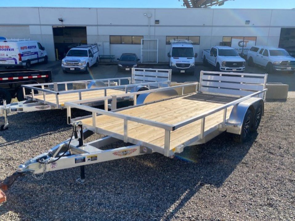 New 2025 H&H Trailers 82x16 Aluminum Rail Side Utility Trailer, 7K Tandem Utility Trailer