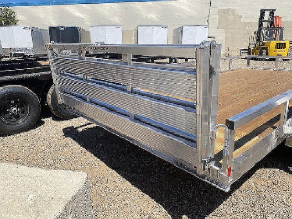 New 2025 H&H Trailers 82x16 Aluminum Rail Side Utility Trailer, 7K Tandem Utility Trailer
