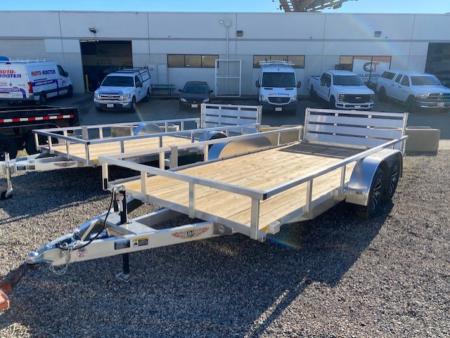 New 2025 H&H Trailers 82x16 Aluminum Rail Side Utility Trailer, 7K Tandem Utility Trailer