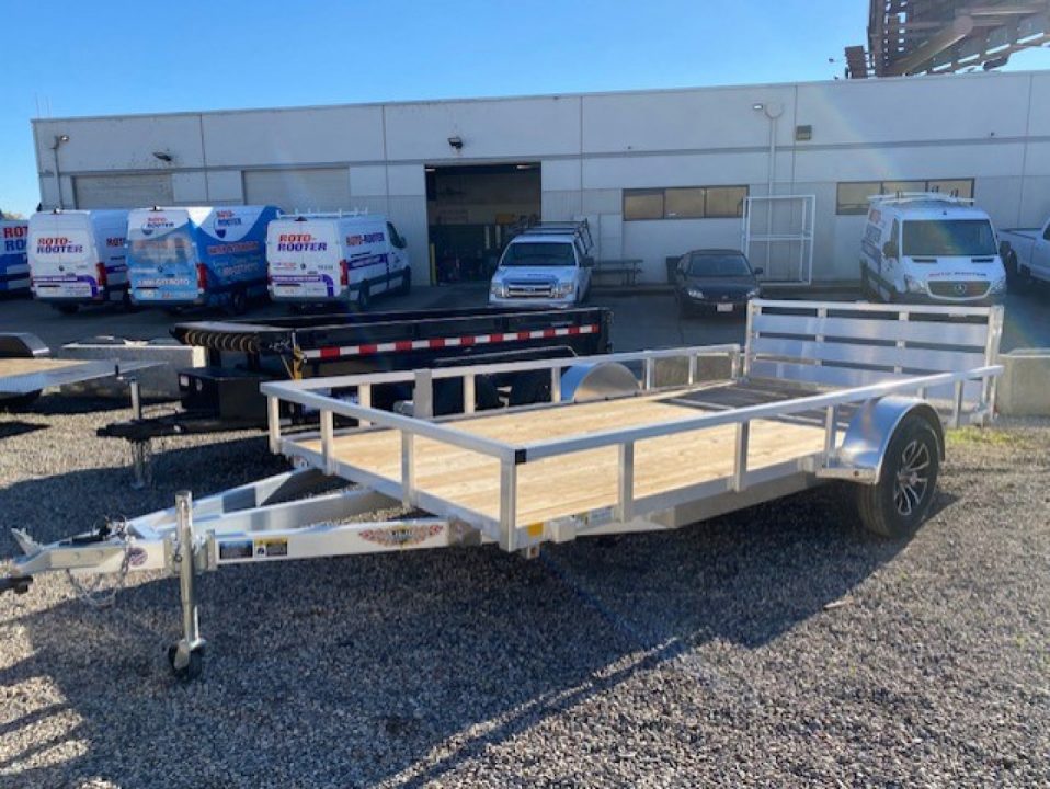 New 2025 H&H Trailers 82x14 Aluminum Rail Side Utility Trailer, 3K Idler Utility Trailer