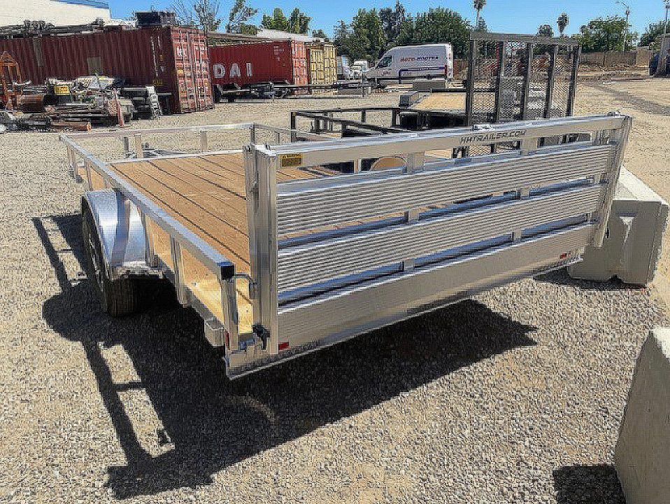 New 2025 H&H Trailers 82x14 Aluminum Rail Side Utility Trailer, 3K Idler Utility Trailer