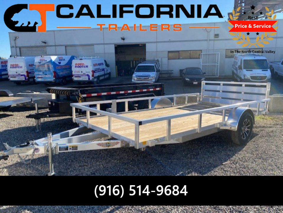 New 2025 H&H Trailers 82x14 Aluminum Rail Side Utility Trailer, 3K Idler Utility Trailer