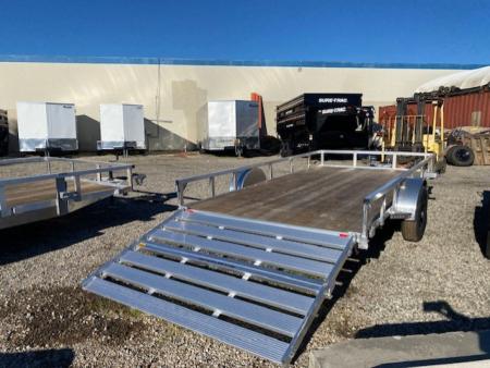 New 2025 H&H Trailers 82x14 Aluminum Rail Side Utility Trailer, 3K Idler Utility Trailer