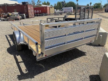 New 2025 H&H Trailers 82x14 Aluminum Rail Side Utility Trailer, 3K Idler Utility Trailer