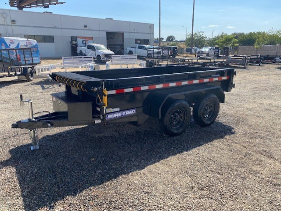 New 2026 Sure-Trac 5 x 10 Low Profile Homeowner Dump Trailer, 7K TA Single Ram Dump Trailer