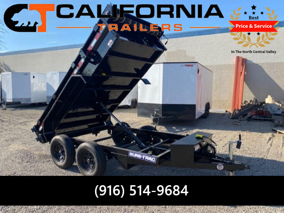 New 2026 Sure-Trac 5 x 10 Low Profile Homeowner Dump Trailer, 7K TA Single Ram Dump Trailer