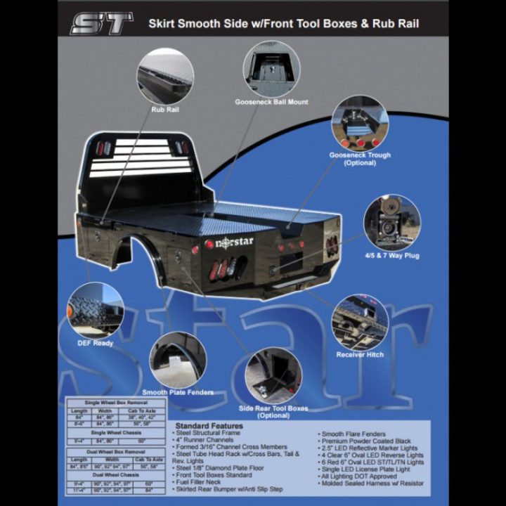 New 2026 Norstar ST Skirted Bed Truck Bed