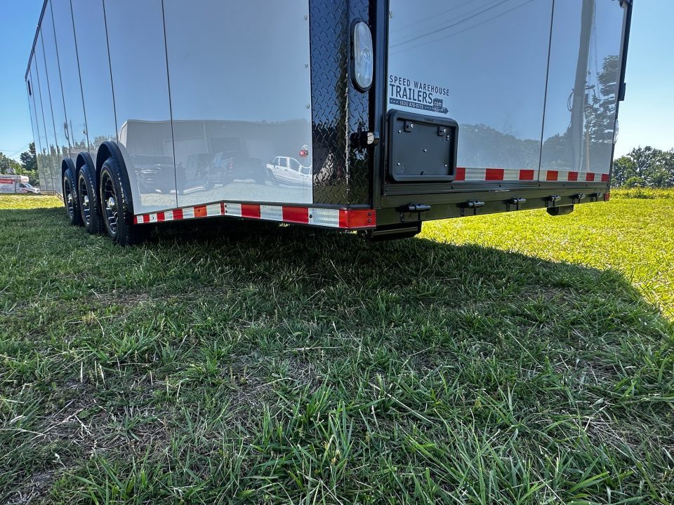 New 2026 Rock Solid Cargo 8.5x32 Race Trailer-Finished Interior-Triple 7000 TORSIONS -HD RAMP-10" BOGEY WHEELS-50 AMP ELECTRIC PACKAGE