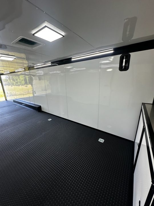 New 2026 Rock Solid Cargo 8.5x32 Race Trailer-Finished Interior-Triple 7000 TORSIONS -HD RAMP-10" BOGEY WHEELS-50 AMP ELECTRIC PACKAGE