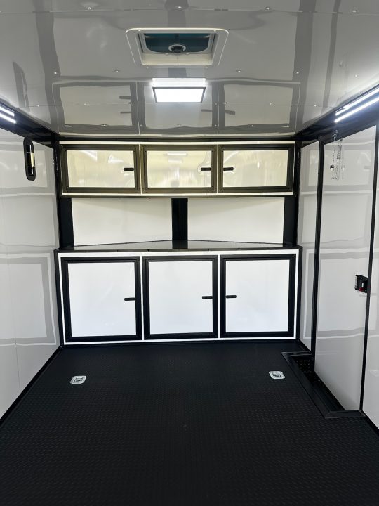New 2026 Rock Solid Cargo 8.5x32 Race Trailer-Finished Interior-Triple 7000 TORSIONS -HD RAMP-10" BOGEY WHEELS-50 AMP ELECTRIC PACKAGE