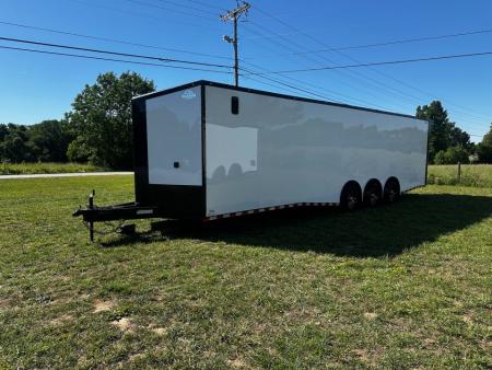 New 2026 Rock Solid Cargo 8.5x32 Race Trailer-Finished Interior-Triple 7000 TORSIONS -HD RAMP-10" BOGEY WHEELS-50 AMP ELECTRIC PACKAGE