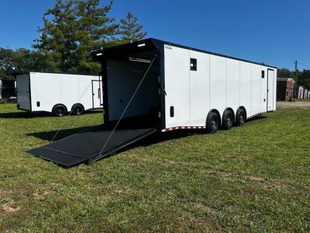 New 2026 Rock Solid Cargo 8.5x32 Race Trailer-Finished Interior-Triple 7000 TORSIONS -HD RAMP-10  BOGEY WHEELS-50 AMP ELECTRIC PACKAGE