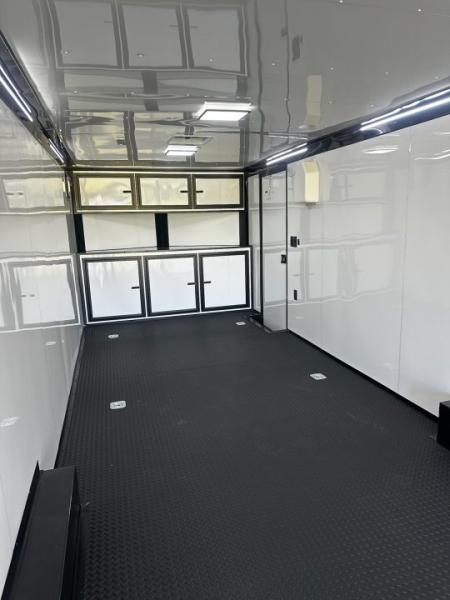 New 2026 Rock Solid Cargo 8.5x32 Race Trailer-Finished Interior-Triple 7000 TORSIONS -HD RAMP-10" BOGEY WHEELS-50 AMP ELECTRIC PACKAGE
