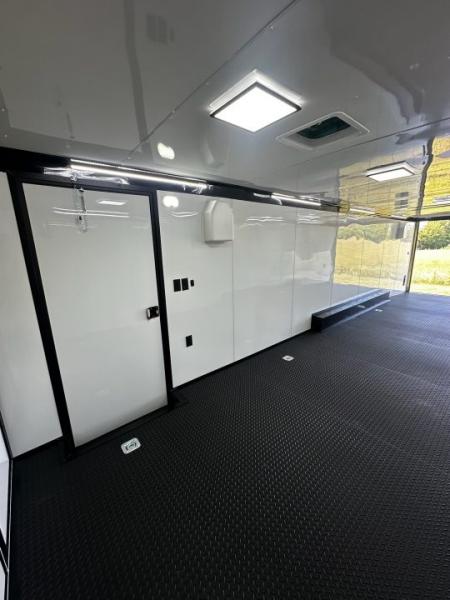 New 2026 Rock Solid Cargo 8.5x32 Race Trailer-Finished Interior-Triple 7000 TORSIONS -HD RAMP-10" BOGEY WHEELS-50 AMP ELECTRIC PACKAGE