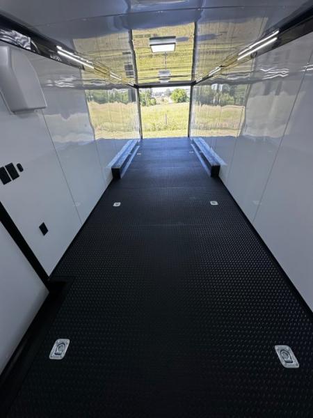New 2026 Rock Solid Cargo 8.5x32 Race Trailer-Finished Interior-Triple 7000 TORSIONS -HD RAMP-10" BOGEY WHEELS-50 AMP ELECTRIC PACKAGE