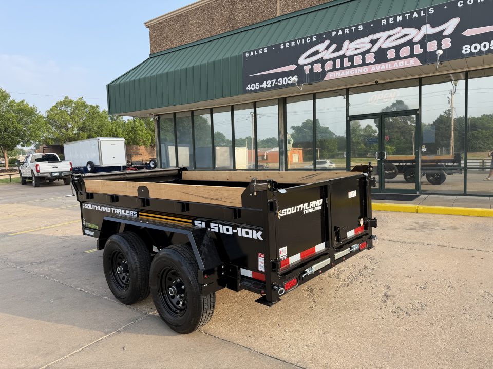 New #164498 2026 SOUTHLAND SL510 5 X 10 TANDEM AXLE 10K BUMPER PULL DUMP TRAILER W/ SPARE TIRE