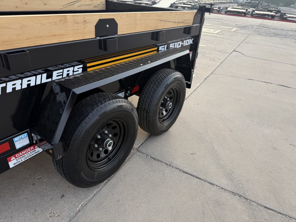 New #164498 2026 SOUTHLAND SL510 5 X 10 TANDEM AXLE 10K BUMPER PULL DUMP TRAILER W/ SPARE TIRE