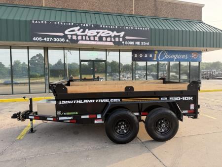 New #164498 2026 SOUTHLAND SL510 5 X 10 TANDEM AXLE 10K BUMPER PULL DUMP TRAILER W/ SPARE TIRE