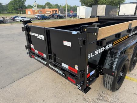 New #164498 2026 SOUTHLAND SL510 5 X 10 TANDEM AXLE 10K BUMPER PULL DUMP TRAILER W/ SPARE TIRE