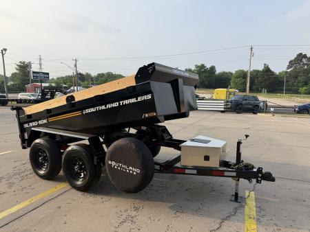 New #164497 2026 SOUTHLAND SL510 5 X 10 TANDEM AXLE 10K BUMPER PULL DUMP TRAILER W/ SPARE TIRE