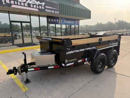 New #164497 2026 SOUTHLAND SL510 5 X 10 TANDEM AXLE 10K BUMPER PULL DUMP TRAILER W/ SPARE TIRE