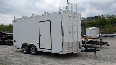 New 2026 Legend 8.5 x 16+ 2' V Thunder V-Nose Contractor Cargo Trailer w/ Barn Doors (& RAMPS!!!)