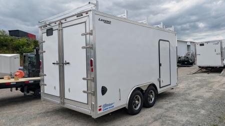 New 2026 Legend 8.5 x 16+ 2' V Thunder V-Nose Contractor Cargo Trailer w/ Barn Doors (& RAMPS!!!)