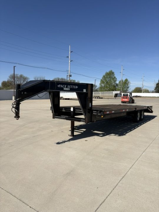 Used 2007 Pace-Setter 8x25 Gooseneck Flatbed 14,000lb GVWR