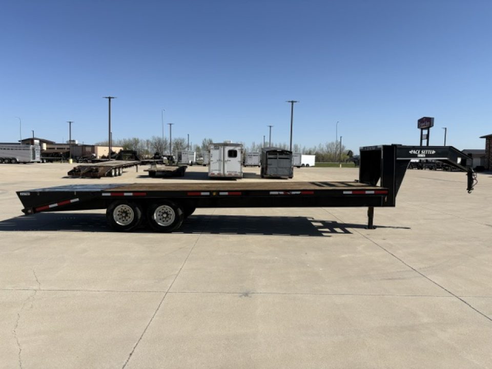 Used 2007 Pace-Setter 8x25 Gooseneck Flatbed 14,000lb GVWR