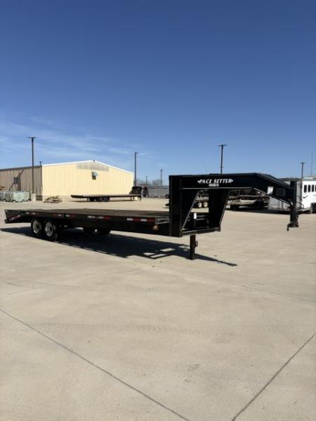 Used 2007 Pace-Setter 8x25 Gooseneck Flatbed 14,000lb GVWR