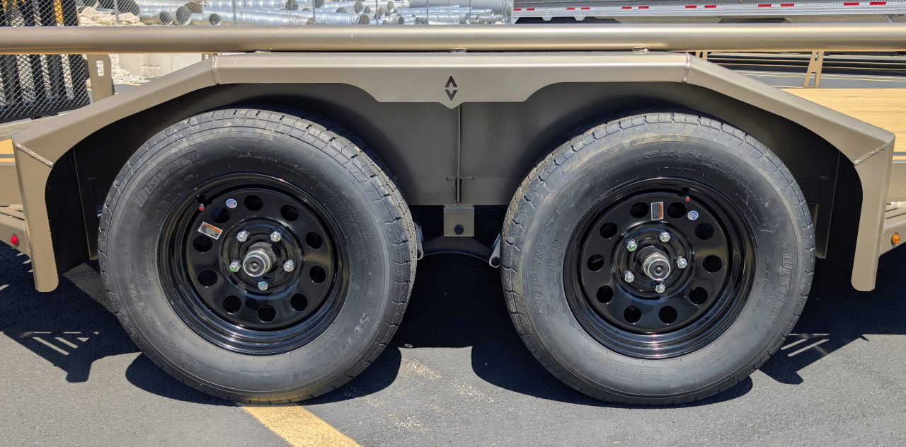 New GTU-235-16' Bi-Fold Gate, Spare, Premium Utility Trailer
