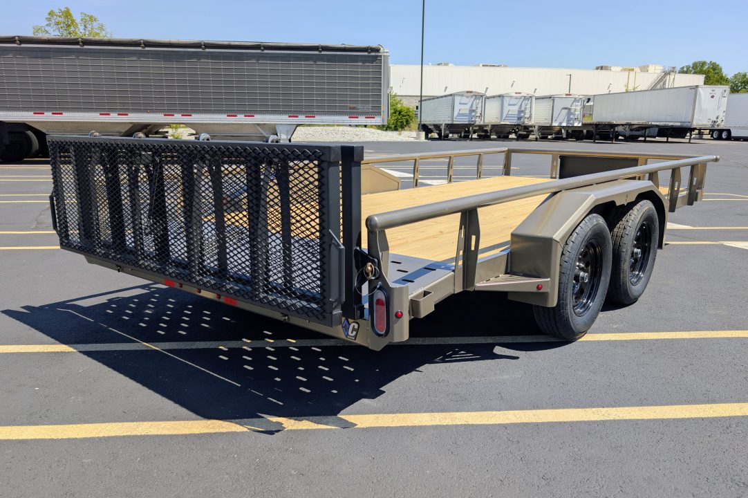 New GTU-235-16' Bi-Fold Gate, Spare, Premium Utility Trailer