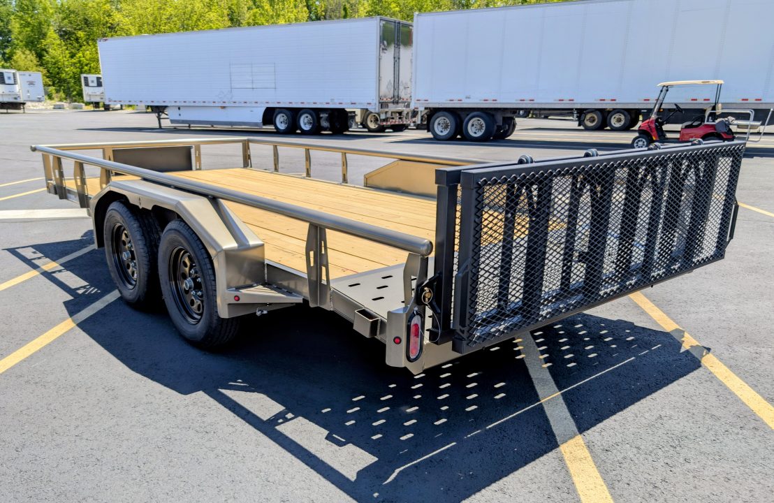 New GTU-235-16' Bi-Fold Gate, Spare, Premium Utility Trailer
