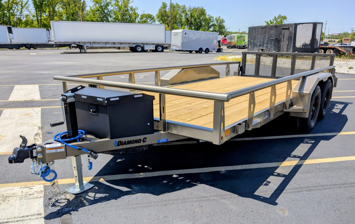 New GTU-235-16' Bi-Fold Gate, Spare, Premium Utility Trailer