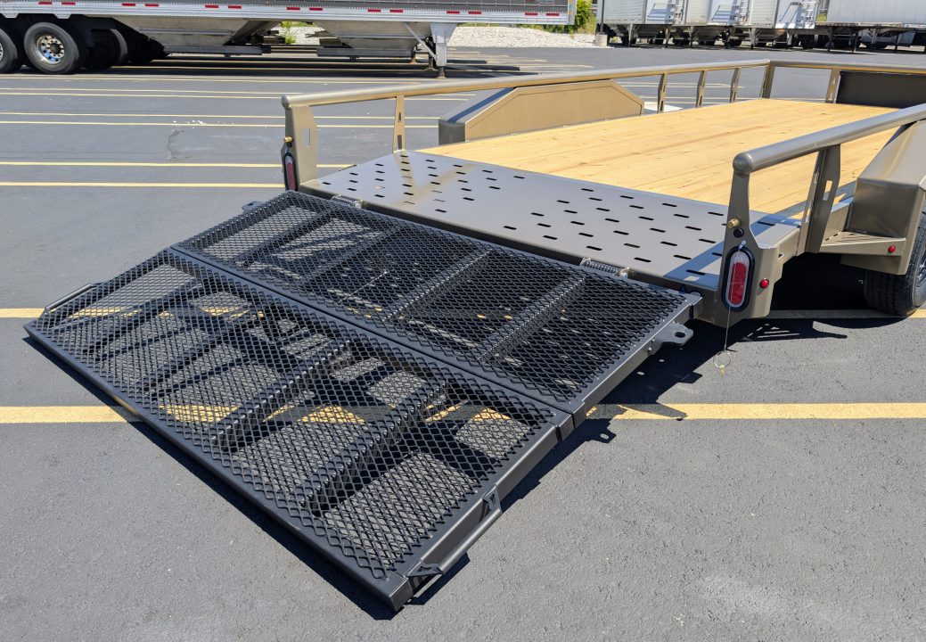 New GTU-235-16' Bi-Fold Gate, Spare, Premium Utility Trailer