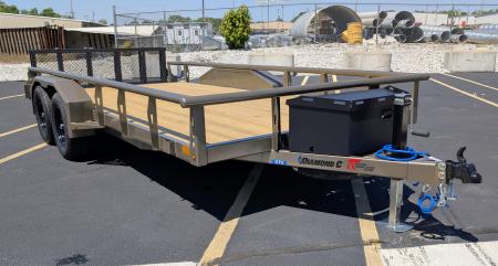 New Diamond C GTU235-16' Bi-Fold Gate, Spare, Premium Utility Trailer