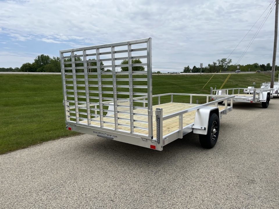 New 2026 Black Rhino 5K GVWR Aluminum 81"x168" EXS714 w/ Wood Deck Landscape Trailer