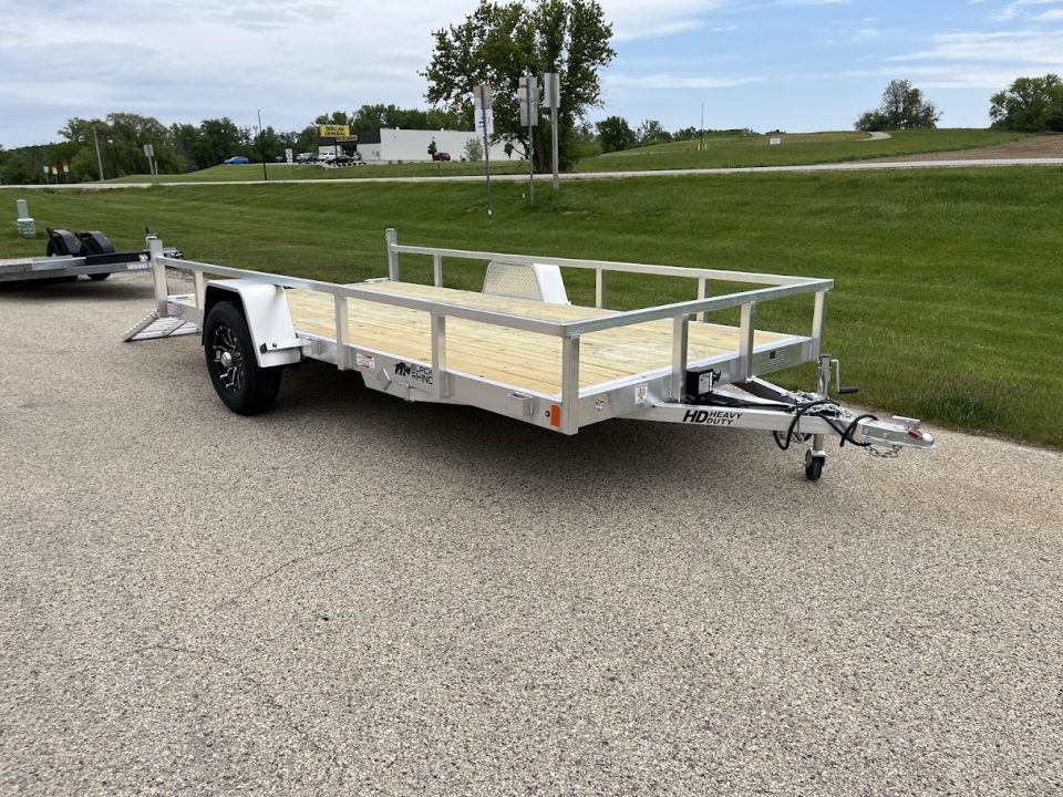 New 2026 Black Rhino 5K GVWR Aluminum 81"x168" EXS714 w/ Wood Deck Landscape Trailer
