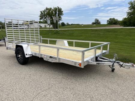 New 2026 Black Rhino 5K GVWR Aluminum 81 x168  EXS714 w/ Wood Deck Landscape Trailer