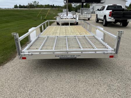 New 2026 Black Rhino 5K GVWR Aluminum 81"x168" EXS714 w/ Wood Deck Landscape Trailer