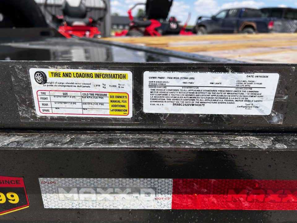 New 2027 MAXXD EHX 83"X24' 8K AXLES 16K GVWR I-BEAM FRAME MAXXD OUT RAMPS Equipment Trailer