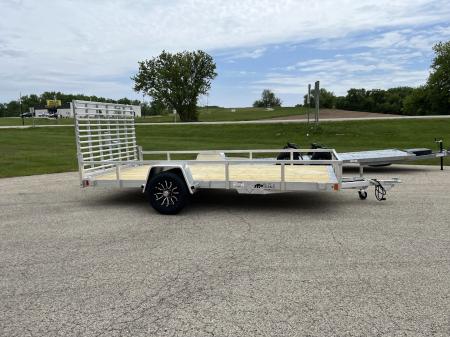 New 2026 Black Rhino Aluminum 5K GVWR, 81 x168 , EXS714 w/ Wood Deck Utility Trailer