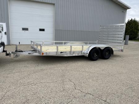 New 2026 Black Rhino Aluminum 7K GVWR, 81 x16', EXT716 Tandem w/ Wood Deck Utility Trailer