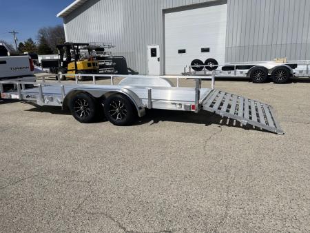 New 2026 Black Rhino Aluminum 7K, 81 x16', LST716A Tandem w/ Bifold Gate (ATV / UTV / Side by Side) Utility Trailer