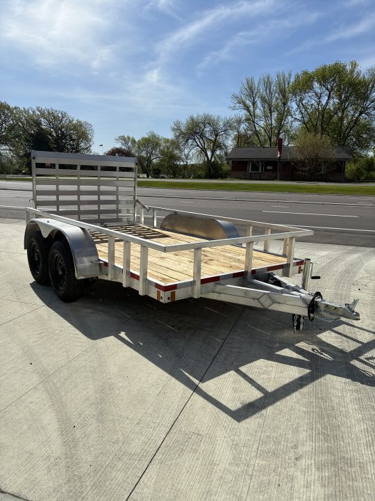 New 2026 ALCOM 6.5x12 10k Aluminum Dual Axle Utility Trailer