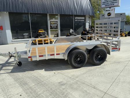 New 2026 ALCOM 6.5x12 10k Aluminum Dual Axle Utility Trailer
