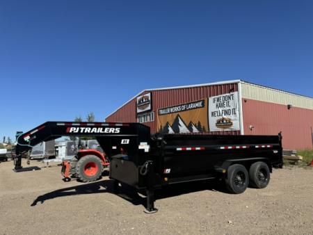 New 2026 PJ DE 16' HD 24k Dump Trailer- Goose Neck-Hydraulic Jacks