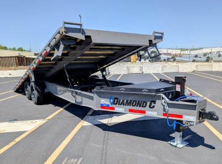 New Diamond C DET 208 22' Deckover 18K (GVWR), ABS-Brakes Tilt Equipment Trailer